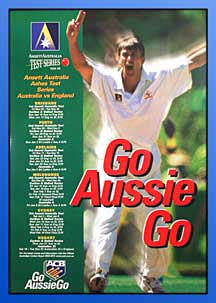 (image for) TEST CRICKET SERIES 1998-99 POSTER: "Soft Copy"